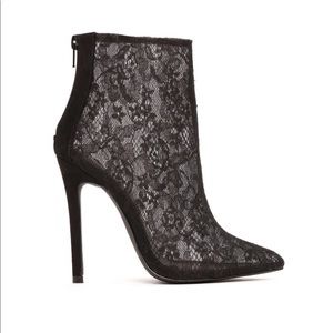 Black Lace Booties